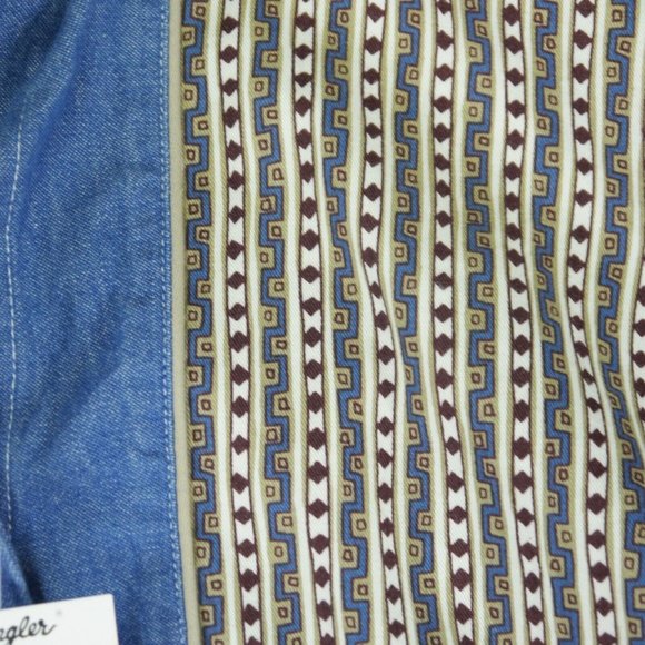 NWT Wrangler Western Wear Tribal Stripes Multicolor Western Shirt NOS Size M ANB - Picture 5 of 9